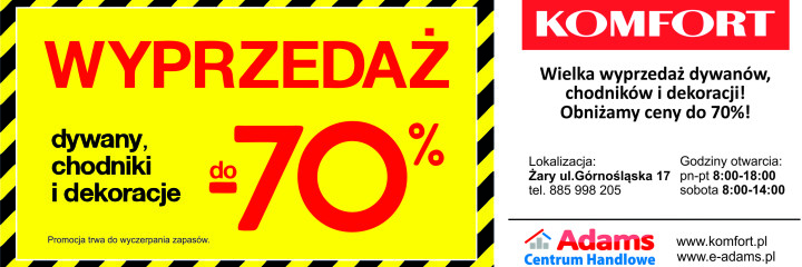 adams banner promocja 70% Komfort Żary