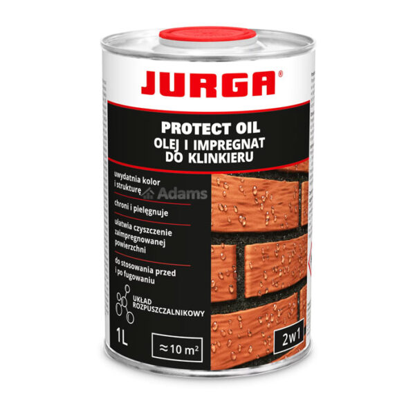 JURGA PROTECT OIL to impregnat do klinkierowych powierzchni, który uwydatnia kolor i strukturę, chroni przed wilgocią i ułatwia czyszczenie zabrudzeń po fugowaniu.