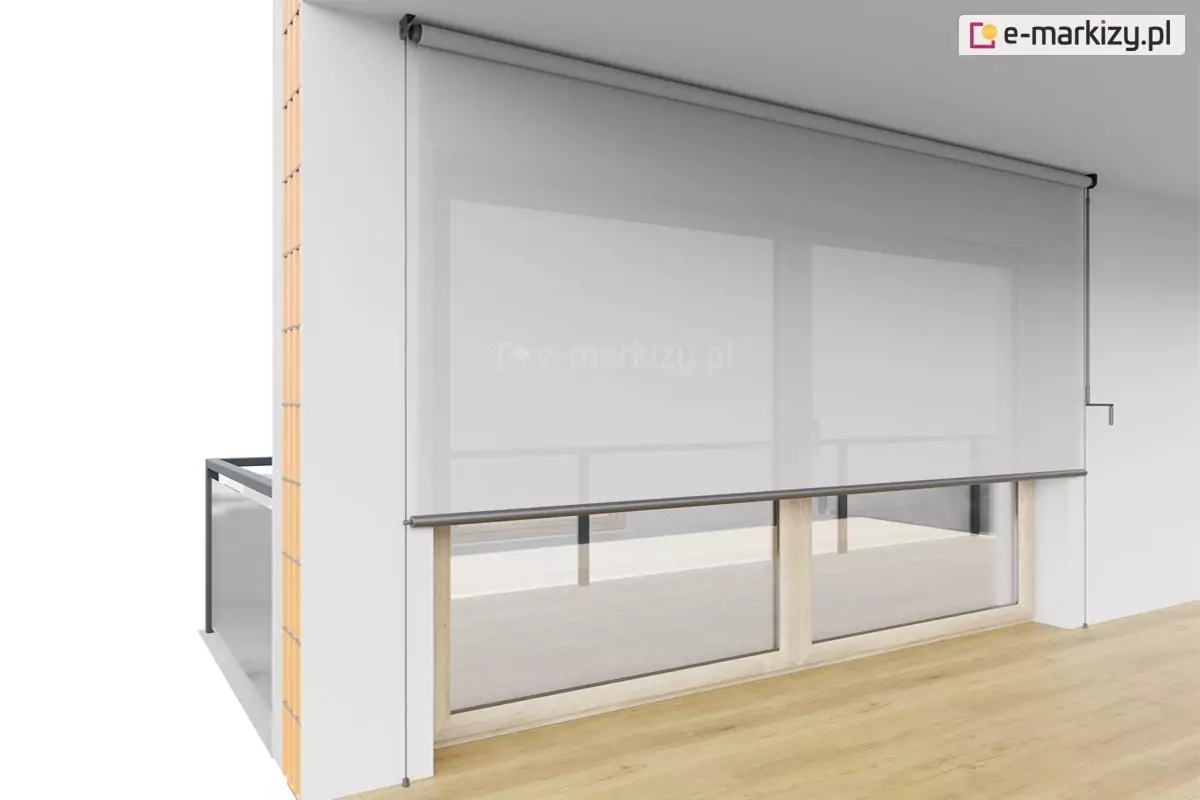 Roleta na okno balkonowe refleksol xs selt mocowany do sufitu