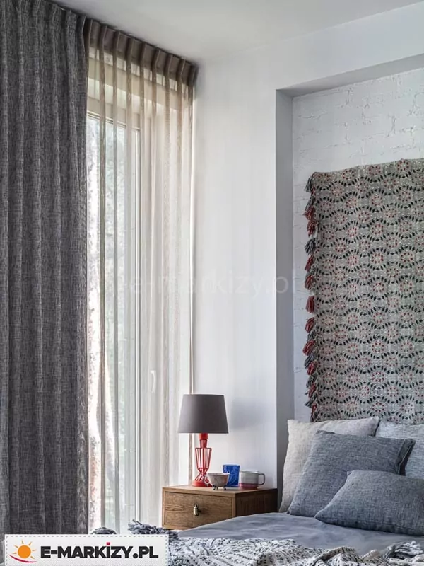 Zaslony firany marszczone