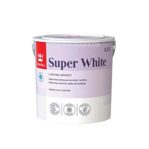 Farba lateksowa TIKKURILA SUPER WHITE – 2,5L Wodorozcieńczalna farba lateksowa do ścian i sufitów