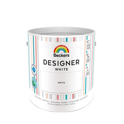 Beckers Designer-Latexfarbe weiß 5l sorgt für einen langanhaltenden Weißeffekt