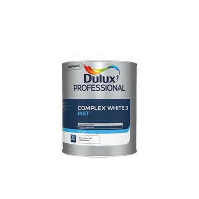 Latexemulsion Dulux Professional Complex Weiß 3 1l für Standard-Malarbeiten im Innenbereich