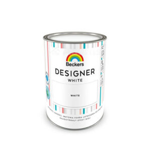 farba lateksowa beckers designer white - 1l polecana do mocno przeszklonych pomieszczeń