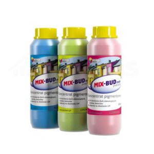 Pigment do betonu INCHEM MIX-BUD MAX to koncentrat pigmentowy w postaci wodnej dyspersji pigmentów z dodatkiem środków dyspergująco-zwilżających i regulatorów lepkości.