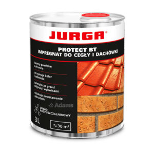 JURGA PROTECT BT to rozpuszczalnikowy impregnat zapewniający ochronę przed wilgocią i uszkodzeniami dla różnych rodzajów cegieł i dachówek, przywracając naturalny wygląd powierzchni.