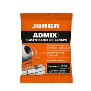 JURGA ADMIX POWDER to plastyfikator w proszku do zapraw cementowych – murarskich i tynkarskich.