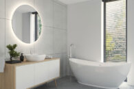 Oltens Folda wanna wolnostojąca przyścienna podkreśli charakter każdej nowoczesnej łazienki.