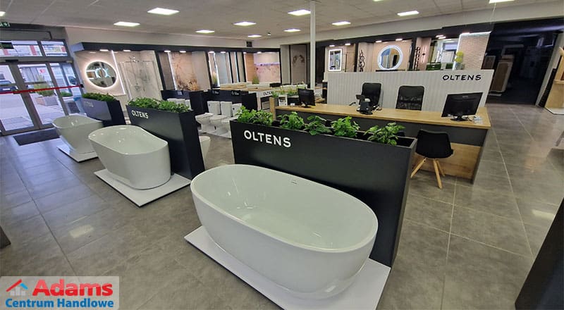 Szeroka oferta firmy OLTENS ceramiki oraz producenta armatury sanitarnej w centrum handlowym Adams w Żarach