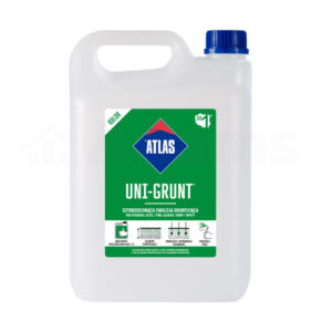 ATLAS UNI-GRUNT KOLOR jest impregnatem do gruntowania, produkowanym na bazie najwyższej jakości wodnej dyspersji żywic polimerowych.