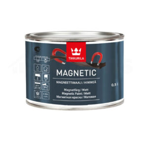 Farba magnetyczna TIKKURILA MAGNETIC to wodorozcieńczalna farba o właściwościach magnetycznych która nadaje się do malowania powierzchni betonowych, szpachlowanych, płyt gipsowych i wiórowych.