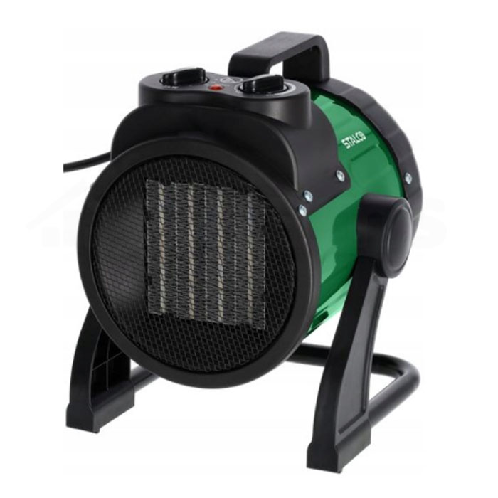 Nagrzewnica-elektryczna-STALCO-PTC-3KW-EHS-3000 Nagrzewnica elektryczna STALCO PTC służy do ogrzewania pomieszczeń mieszkalnych i użytkowych, takich jak piwnice, garaże, warsztaty