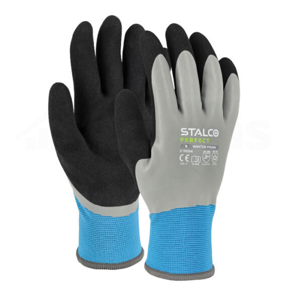 Rękawice poliestrowe STALCO PEFRECT WINTER FOAM łączą w sobie wszystkie istotne cechy niezbędne podczas pracy w mokrych i zimnych warunkach.