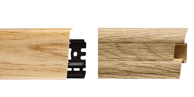 Listwy przypodłogowe PCV te elastyczne listwy są stosunkowo tanie i na ogół montuje się je na kołki. Ich zaletą jest lekkość i puste wnętrze