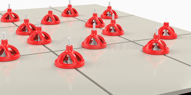 System poziomowania cyclone Rubi System poziomowania cyclone Rubi skutecznie zapobiega powstawaniu nierówności między płytkami