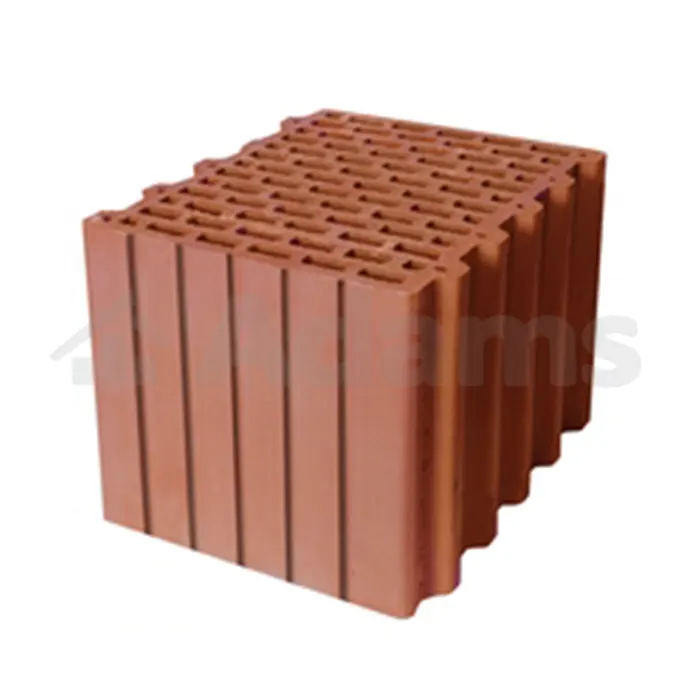 Keramikblöcke für den Bau von energiesparenden tragenden Wänden.