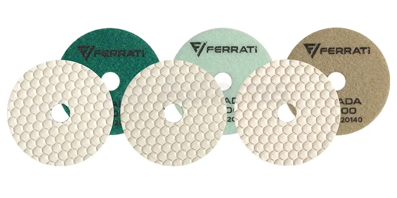 Pady polerskie strada 100mm firmy ferrati o rożnej gradacji