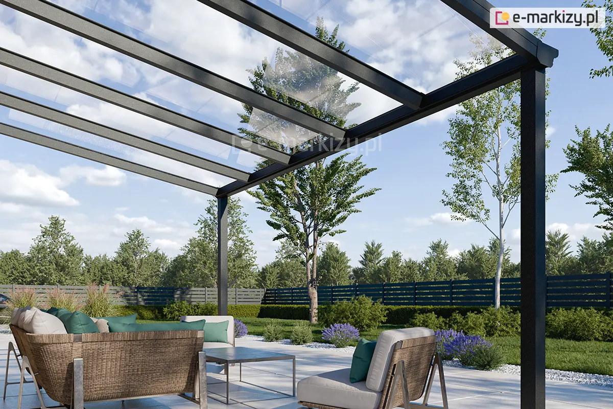 5 metrowe zadaszenie ze szkla bezpiecznego terano